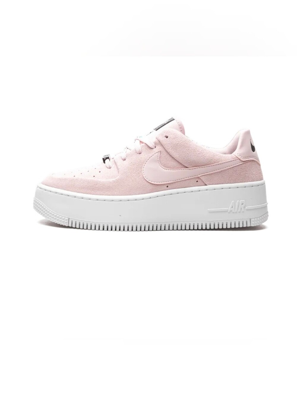Nike Women's Air Force 1 One Sage Low Barely Rose Logo Pink Sneakers Size 8.5
